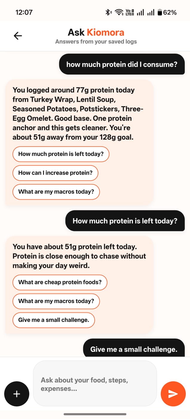Ask Kiomora AI Assistant